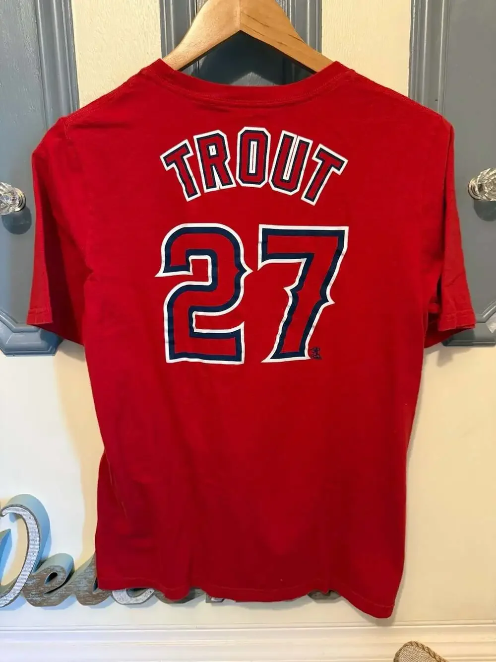 Nike Los Angeles Angels Mike Trout T-Shirt Size YXL MLB